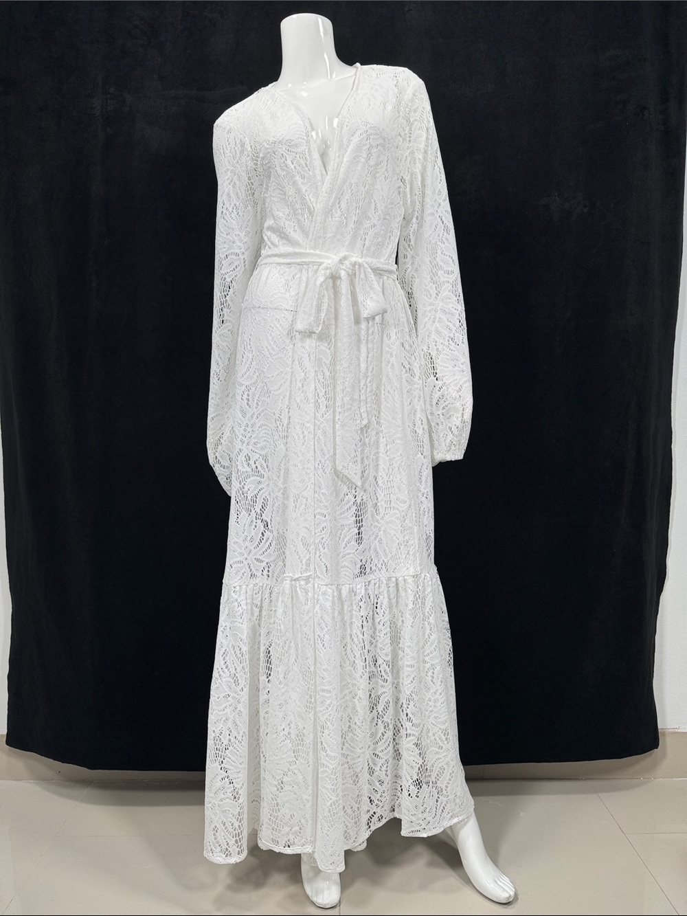 NWT Lilly Pulitzer Adela Maxi Coverup Resort White Paradise Found Lace XL